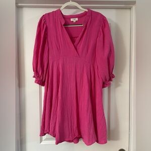 Umgee Pink Babydoll Dress